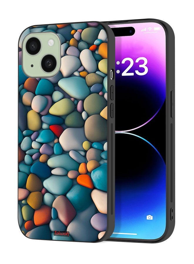Tolwak Apple iPhone 15 Plus Protective Case Cover Stones Abstract Pattern - Image 1