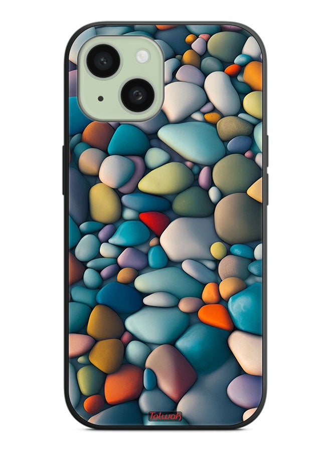 Tolwak Apple iPhone 15 Plus Protective Case Cover Stones Abstract Pattern - Image 2