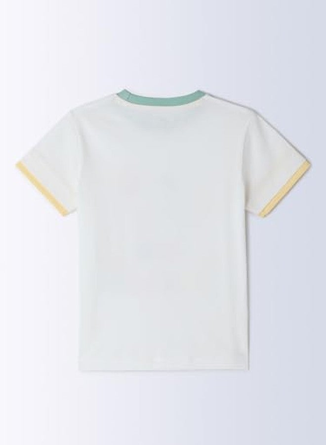 Milou Baby Boy's Regular Fit T-Shirt (TBVGTEE012_White - Image 4