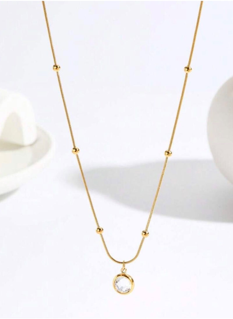 NOON'S UP - Elegant Stainless Steel Gold Plated Necklace For Women - Image 1