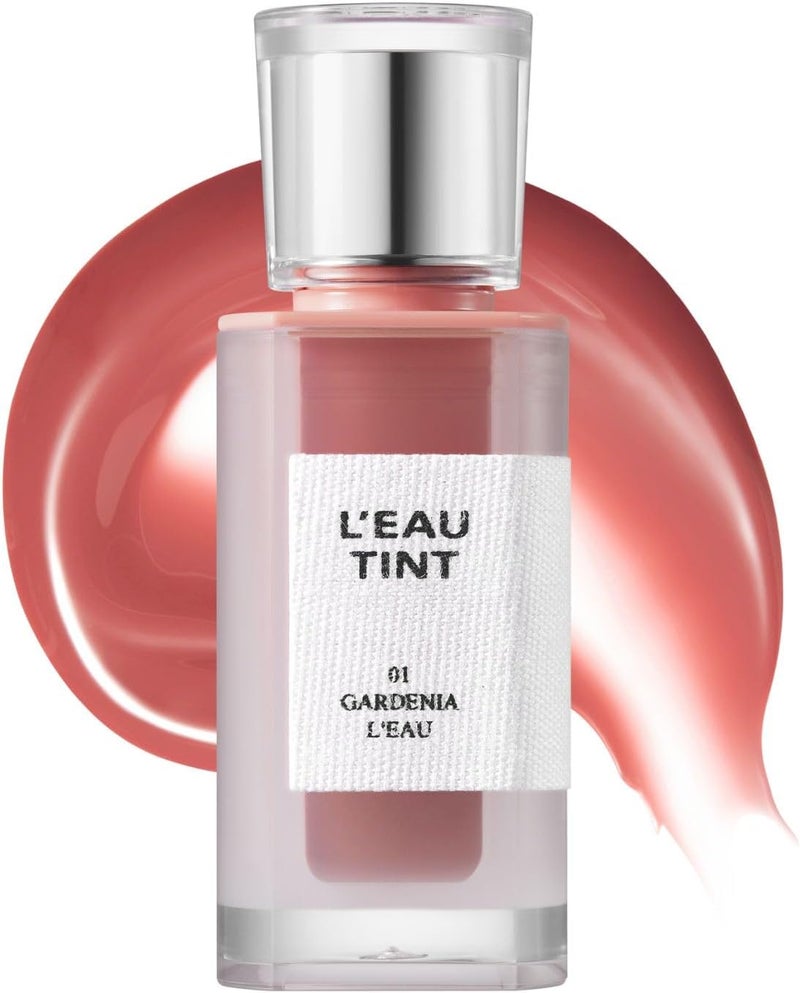LEAU TINT 5 Color 45g Glossy Water Glow Tint Watery Lip Stain NonSticky Glossy Kbeauty 01 GARDENIA LEAU