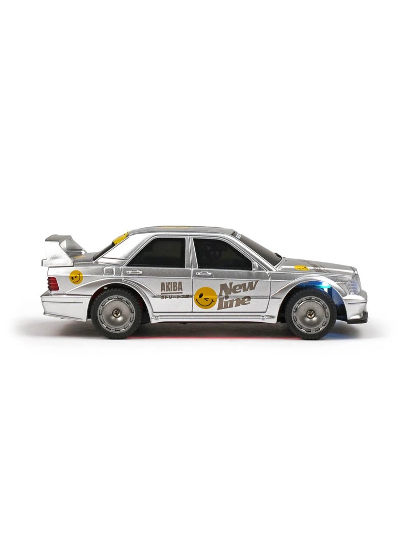 مايتويز سيارة MYTOYS M2 1/43 RC 4WD ميني دريفت ريسر - سيارة تحكم عن بعد صغيرة مع جيروسكوب، توجيه متناسب كامل 2.4G، مصابيح أمامية LED محاكاة، وضع التحكم في السرعة وإطارات دريفت بديلة - لعبة سباق مكتبية جاهزة للتشغيل - Image 3
