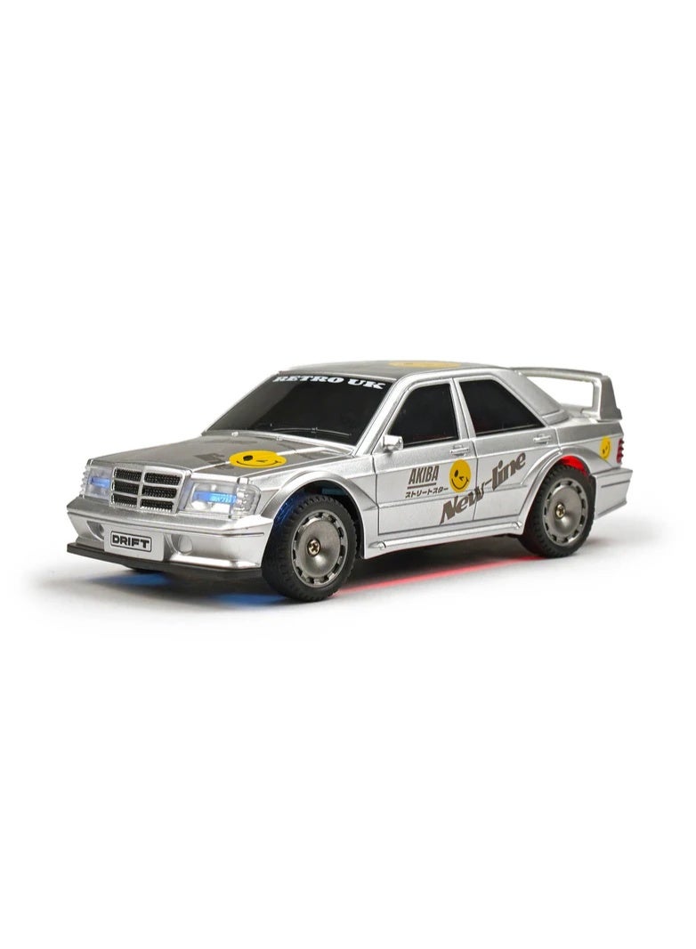 مايتويز سيارة MYTOYS M2 1/43 RC 4WD ميني دريفت ريسر - سيارة تحكم عن بعد صغيرة مع جيروسكوب، توجيه متناسب كامل 2.4G، مصابيح أمامية LED محاكاة، وضع التحكم في السرعة وإطارات دريفت بديلة - لعبة سباق مكتبية جاهزة للتشغيل - Image 2
