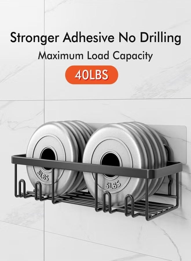 Beauenty Shower Caddy 6 Pack, Rustproof Stainless Steel Shower Shelves for Bathroom Organizers and Storage, Adhesive No Drilling Durable Bath Accessories with Large Capacity for Home & Kitchen Decor - Image 3