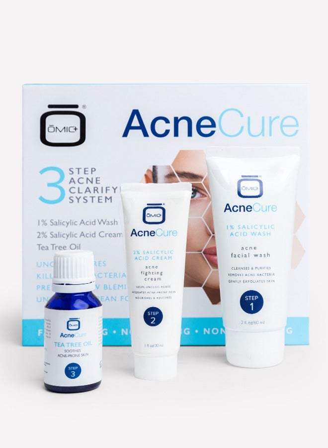 Omic+ Acne Cure 3 Step Acne Clarifying System - Image 2