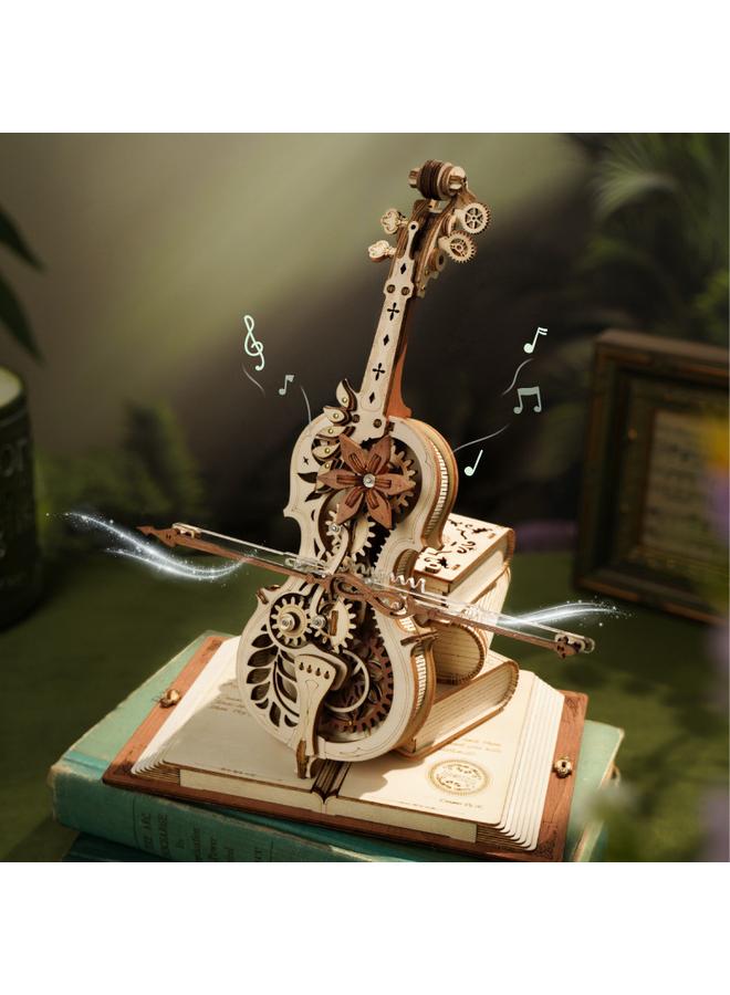 Bluejw Ruoke Cello Wooden Musical Instrument 3d Three-dimensional Puzzle Handmade Diy Assembled Model Creative Ornaments Gift - Image 4