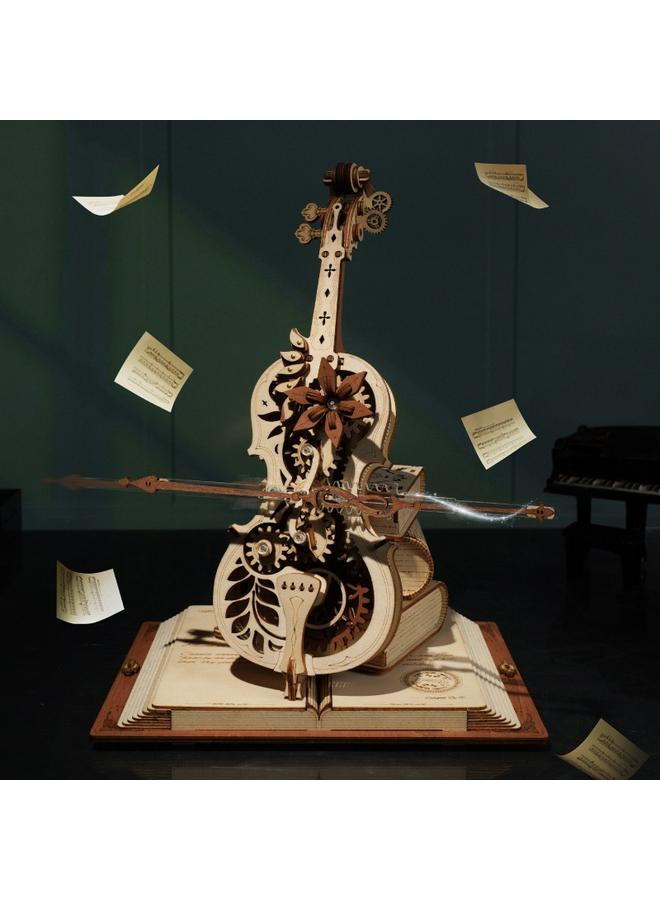 Bluejw Ruoke Cello Wooden Musical Instrument 3d Three-dimensional Puzzle Handmade Diy Assembled Model Creative Ornaments Gift - Image 2