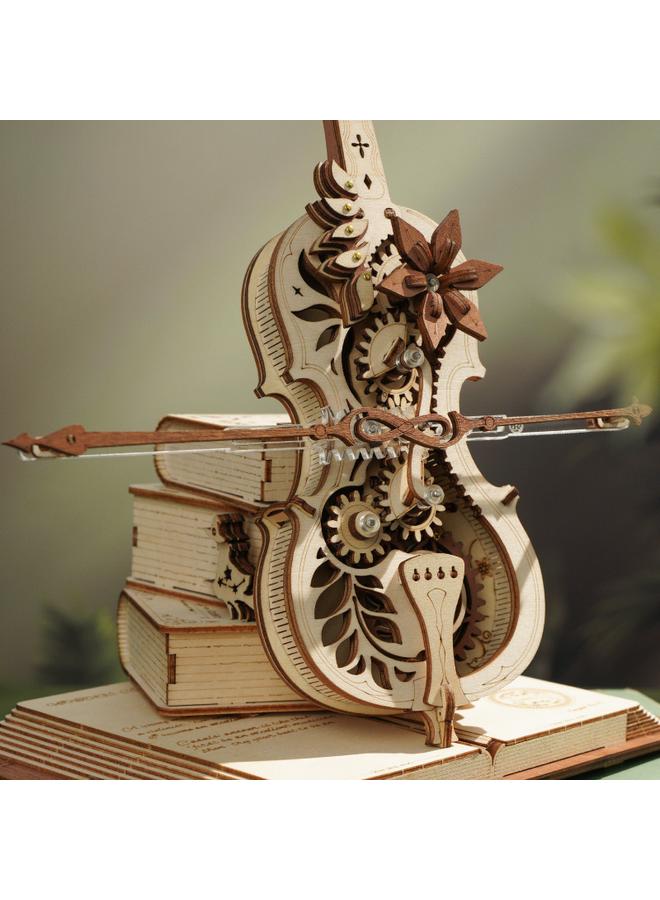 Bluejw Ruoke Cello Wooden Musical Instrument 3d Three-dimensional Puzzle Handmade Diy Assembled Model Creative Ornaments Gift - Image 5