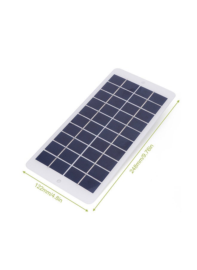 Generic - 4.5 Watt 5 Volt Solar Panel IP65 Waterproof High-Efficiency Polysilicon Solar Charger Panel Power Charger with 5V USB Port for RV Marine Rooftop and Other Off-Grid Applications - Image 1