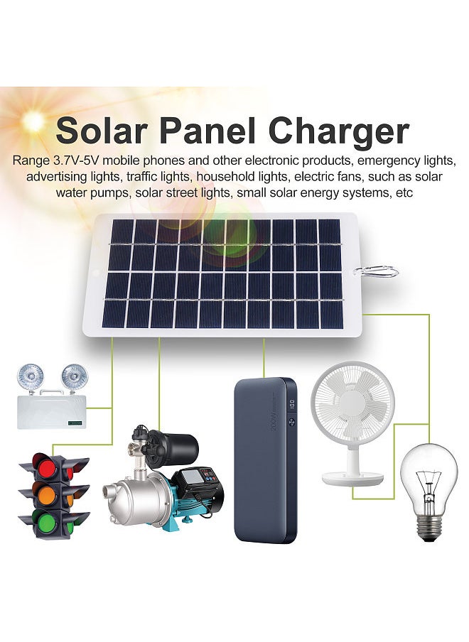 Generic - 4.5 Watt 5 Volt Solar Panel IP65 Waterproof High-Efficiency Polysilicon Solar Charger Panel Power Charger with 5V USB Port for RV Marine Rooftop and Other Off-Grid Applications - Image 1