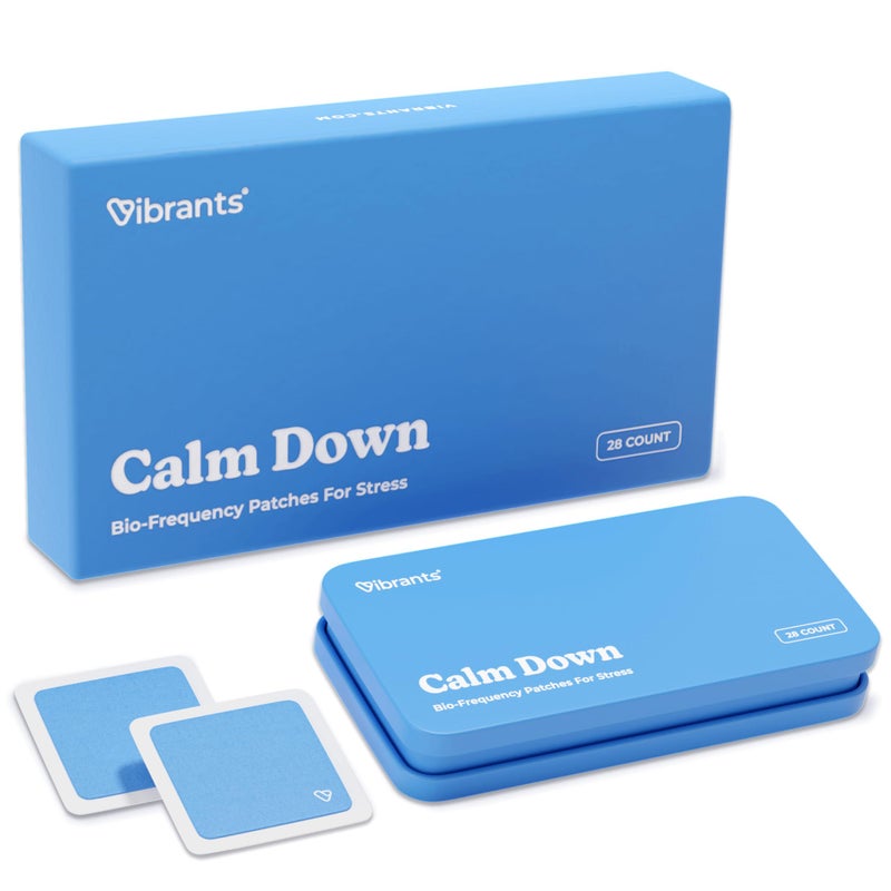 Vibrants Calm Down Patches Essential Pack of 28 Natural BioFrequency Patches for Stress