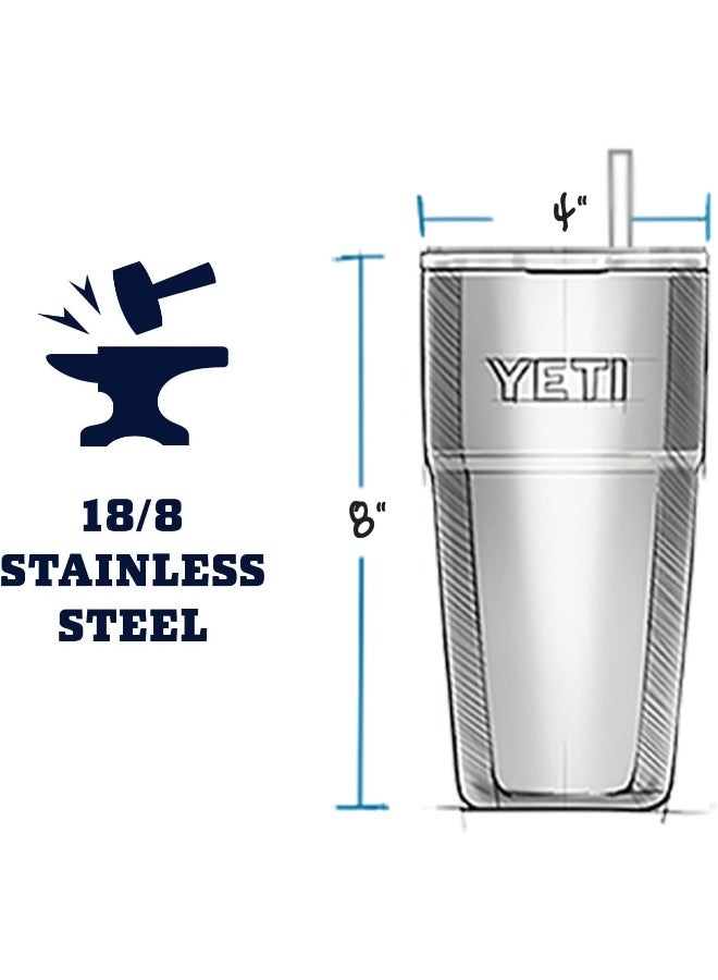 YETI Rambler 26 oz Straw Cup, Vacuum Insulated, Stainless Steel with Straw Lid, Seafoam - Image 2