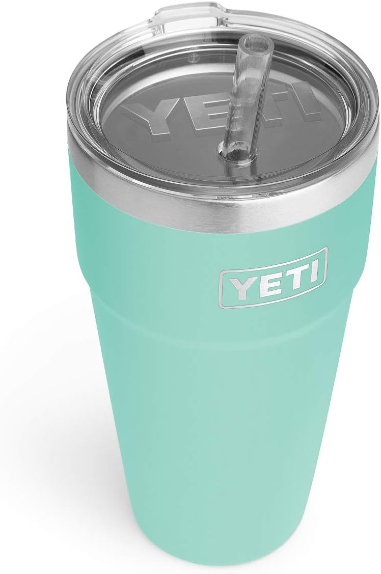 YETI Rambler 26 oz Straw Cup, Vacuum Insulated, Stainless Steel with Straw Lid, Seafoam - Image 1