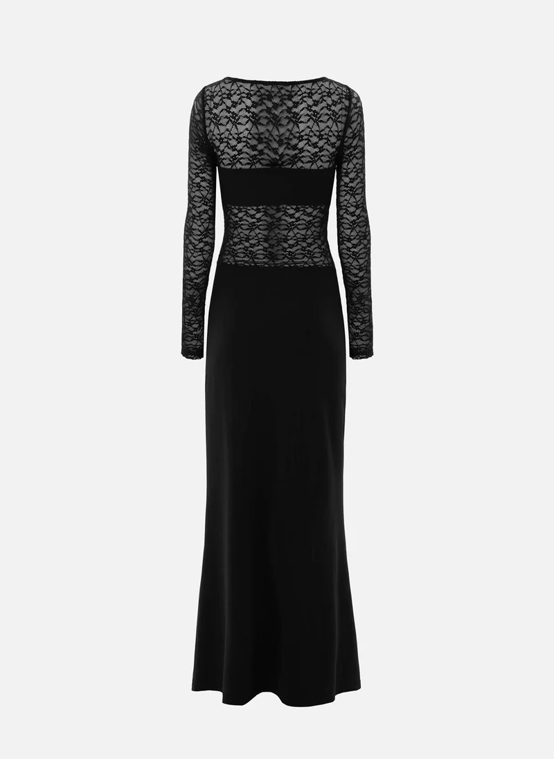Lichi Maxi dress with lace bodice