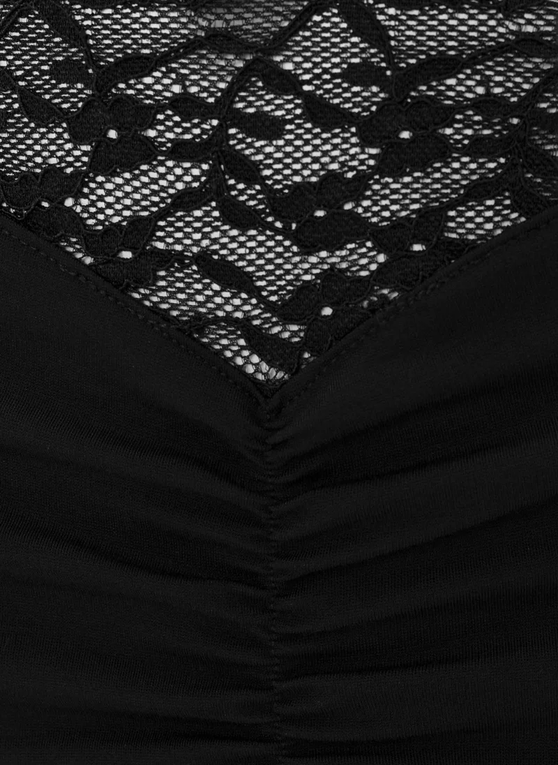 Lichi Maxi dress with lace bodice