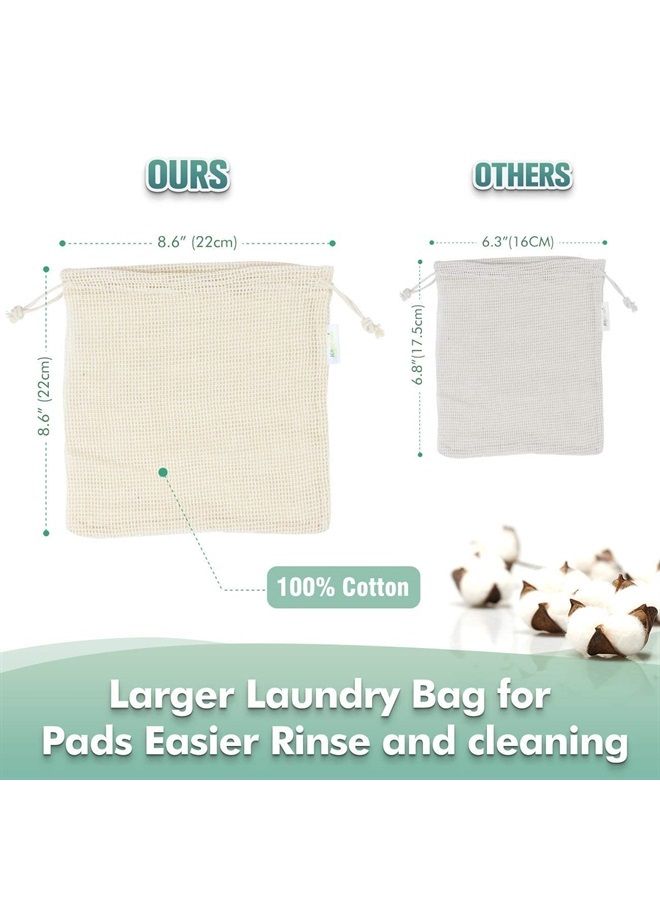 Wegreeco Cotton Rounds Reusable -Reusable Bamboo Makeup Remover Pads for All Skin - Bamboo Cotton Cloth for Removing Makeup - Reusable Dog Eye Wipes Tear Stain Remover (Bamboo Velour, 3 Color) - Image 4