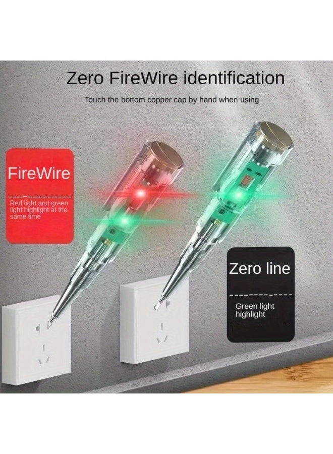 NIBEMINENT 2-Piece AC24-250V DC12-24V Intelligent Voltage Tester Pen Electric Screwdriver Test Pencil Induction Power Detector Circuit Indicator - Image 4