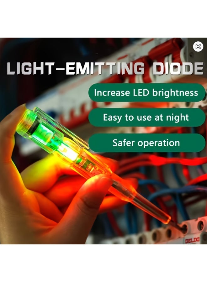 NIBEMINENT 2-Piece AC24-250V DC12-24V Intelligent Voltage Tester Pen Electric Screwdriver Test Pencil Induction Power Detector Circuit Indicator - Image 5