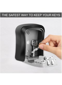MileMelo Key Storage Safe Box 4 Digits Combination Key Lock Box with Resettable Wall Mounted for Outdoor and Indoor Home Hotel Office Orange  - Image 3