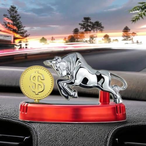 YOURKARTS.COM Bull Coin Solar Dashboard Perfume – Strong Fragrance Car Diffuser with Rotating Dollar Style Design for Stylish Interiors car accessories 2025 - Image 5