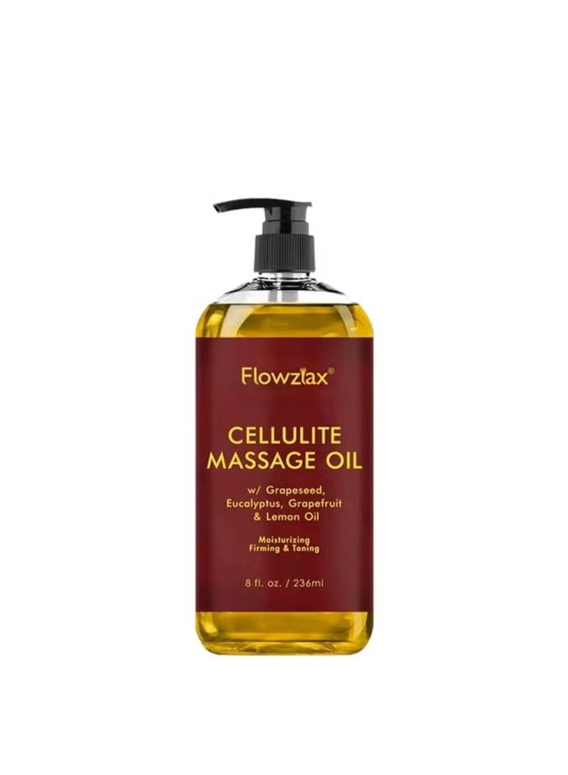 Flowziax Nourishing Massage Oil: Soothes Skin Heat, Anti-Cellulite, Firming, Gentle Massage Oil (8 fl. oz. / 236ml) - Image 1
