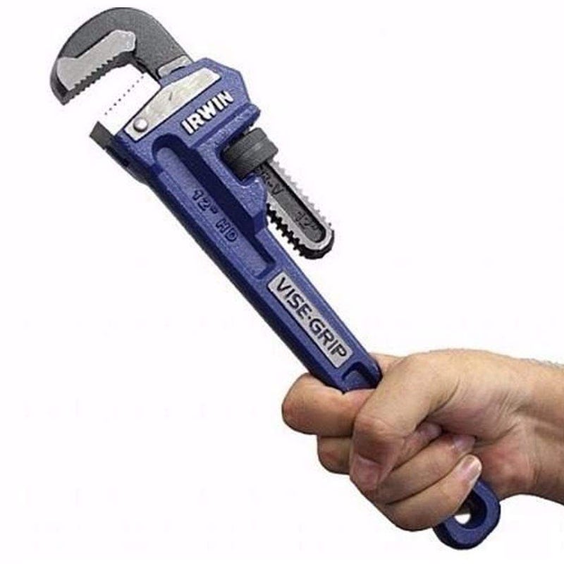 IRWIN Tools VISE-GRIP Pipe Wrench, Cast Iron, 2-Inch Jaw, 12-Inch Length (274106), Blue - Image 2