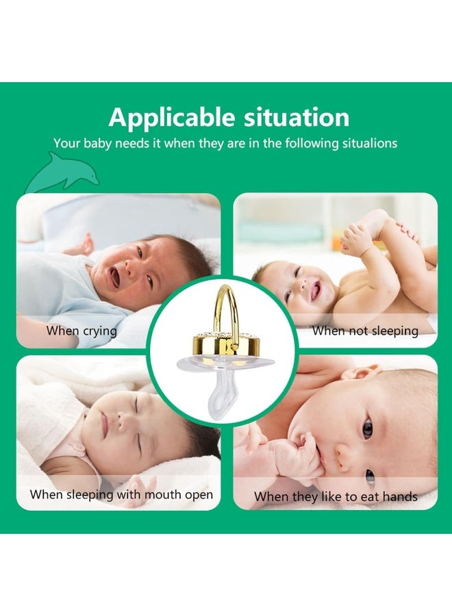 Focket Pacifier Clips Baby Girl, 26 Letter Rhinestone Baby Pacifier with Name Initial Letter, Curved Bling Pacifier for Girl, Newborn Baby Girl Pacifiers Clips, Baby Shower Birthday Gifts (Z) - Image 4