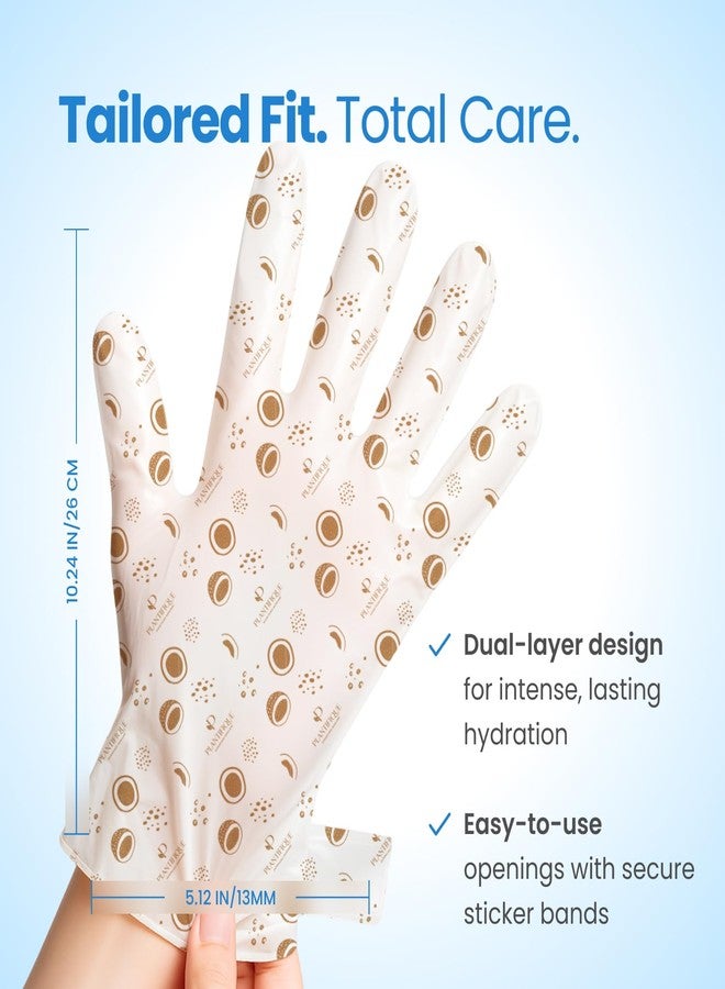 PLANTIFIQUE Hand Mask for Dry Hands - 4 Pairs Moisturizing Gloves with Shea Butter | Hyaluronic Acid & Macadamia | Korean Skincare | Vegan Spa Hand - Image 5