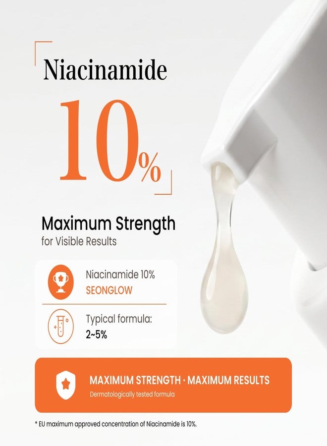 SEONGLOW Dark Spot Corrector Serum for Face, 10% Niacinamide, 3% Tranexamic Acid, 2% Vitamin C & 2% Arbutin, Korean Vegan Serum for Dark Spots, Melasma & Acne Marks, 1.01 fl oz - Image 5