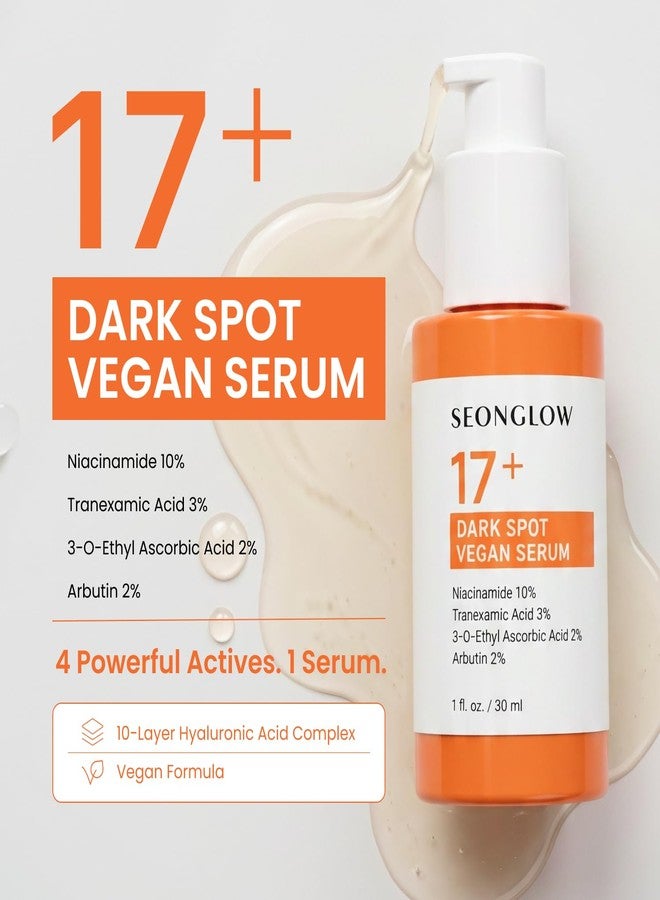 SEONGLOW Dark Spot Corrector Serum for Face, 10% Niacinamide, 3% Tranexamic Acid, 2% Vitamin C & 2% Arbutin, Korean Vegan Serum for Dark Spots, Melasma & Acne Marks, 1.01 fl oz - Image 2