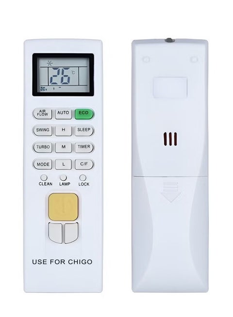 AC Remote Control for CHIGO Air Conditioner Model ZH/JA-03, ZHJA-03, ZH/JA 03 – Universal Replacement Remote, Easy-to-Use, High-Quality, Reliable, Compatible with CHIGO Air Conditioners, Durable, Efficient Cooling Control, Black