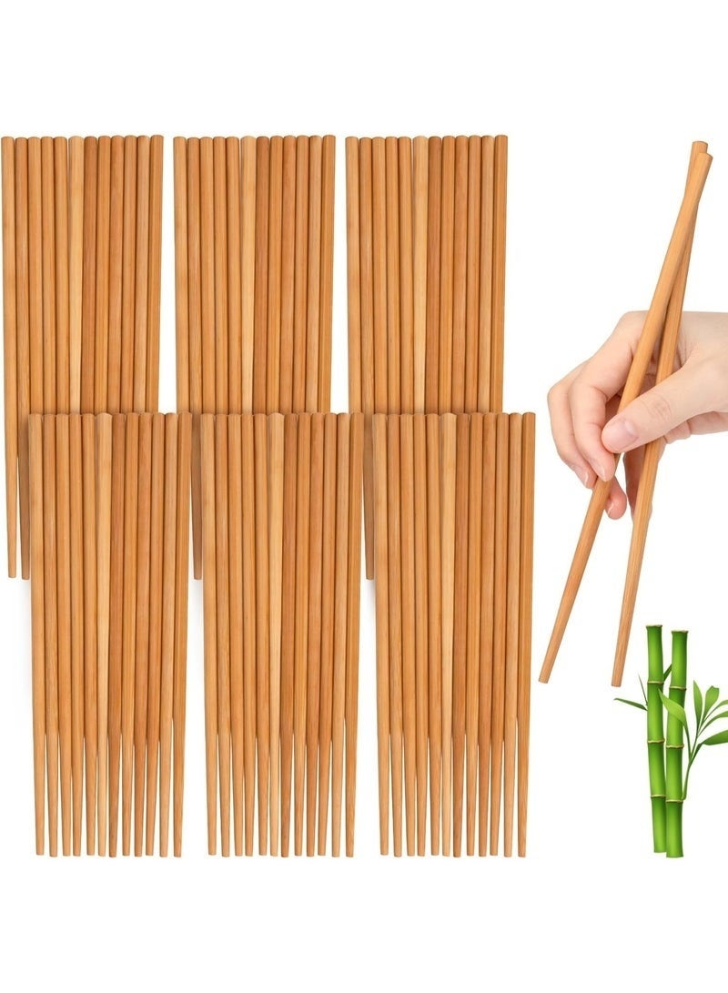 Set of 10 pairs of reusable Japanese and Chinese chopsticks, 24cm long – heat-resistant chopsticks for eating sushi, noodles, and rice – practical and stylish kitchen and restaurant chopsticks - Image 1