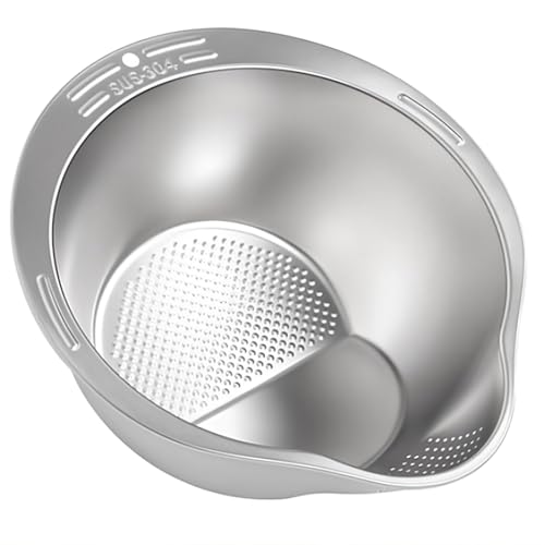 Top Chef Deep Fry Strainer Skimmer Ladle Colander for Cooking, Frying, Brothing & Blanching, Stainless Steel (5.4" Premium, 1 Pack) - Image 1