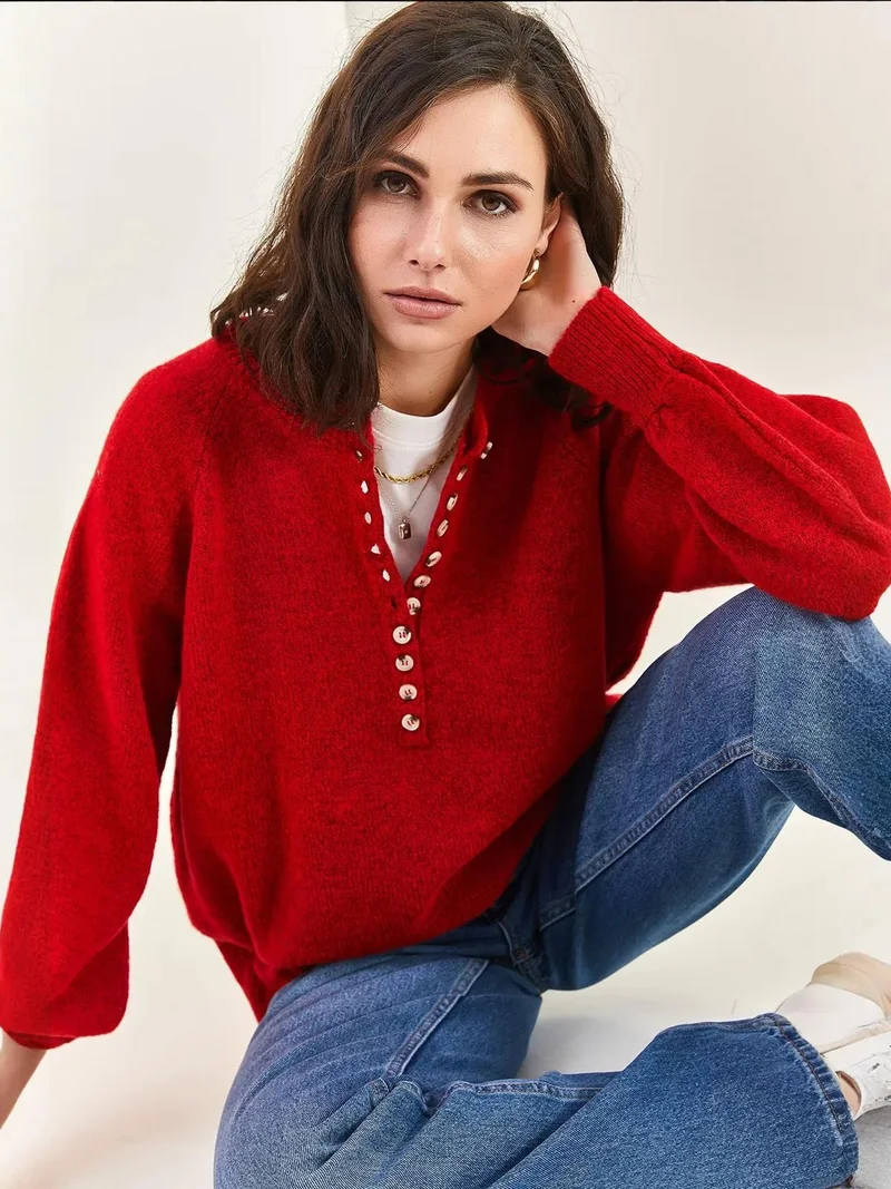 Bianco Lucci LUCCI Striped Knitwear Sweater