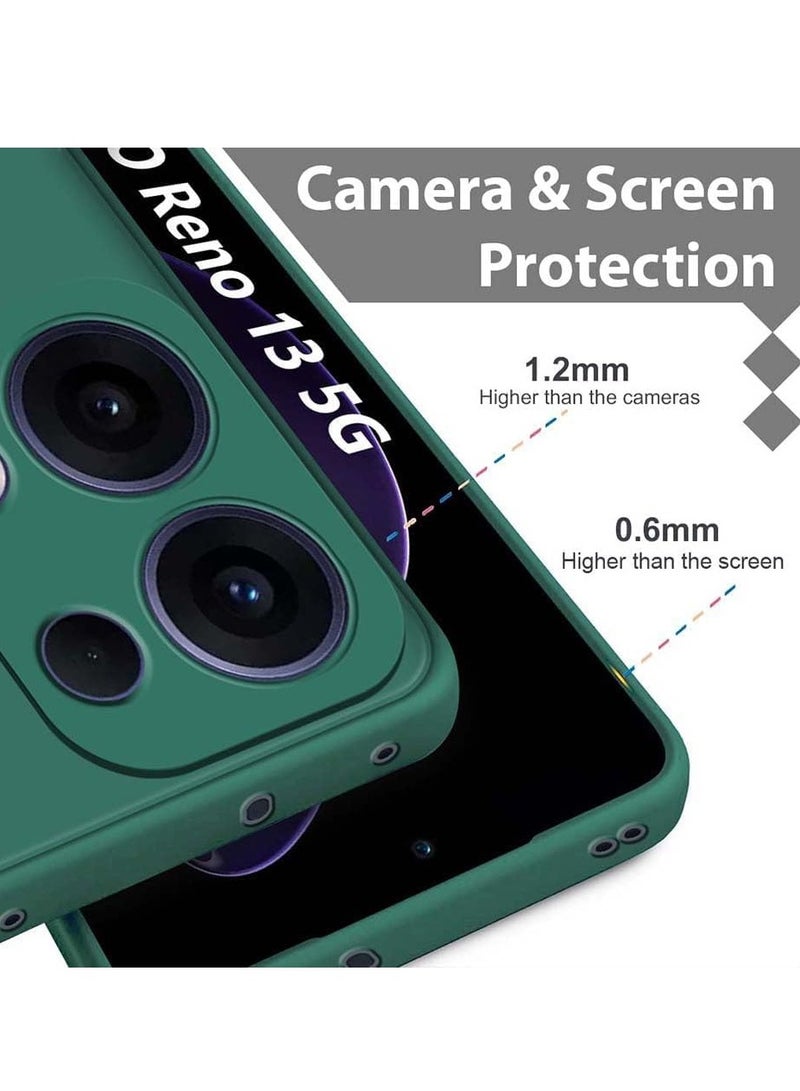 OPPO Reno 13 5G Case Cover Soft Silicone Matte Finish Back Cover Inner Fabric Lining Shockproof Protective Case for OPPO Reno 13 6.5-inch - Image 4