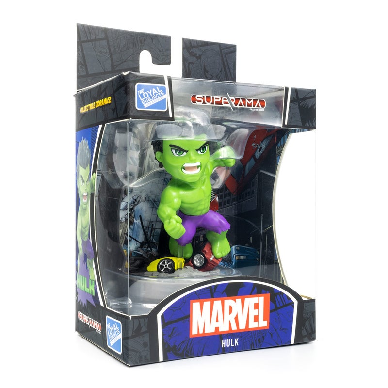 The Loyal Subjects Marvel Superama Hulk with Scenic Diorama & Base - Image 5