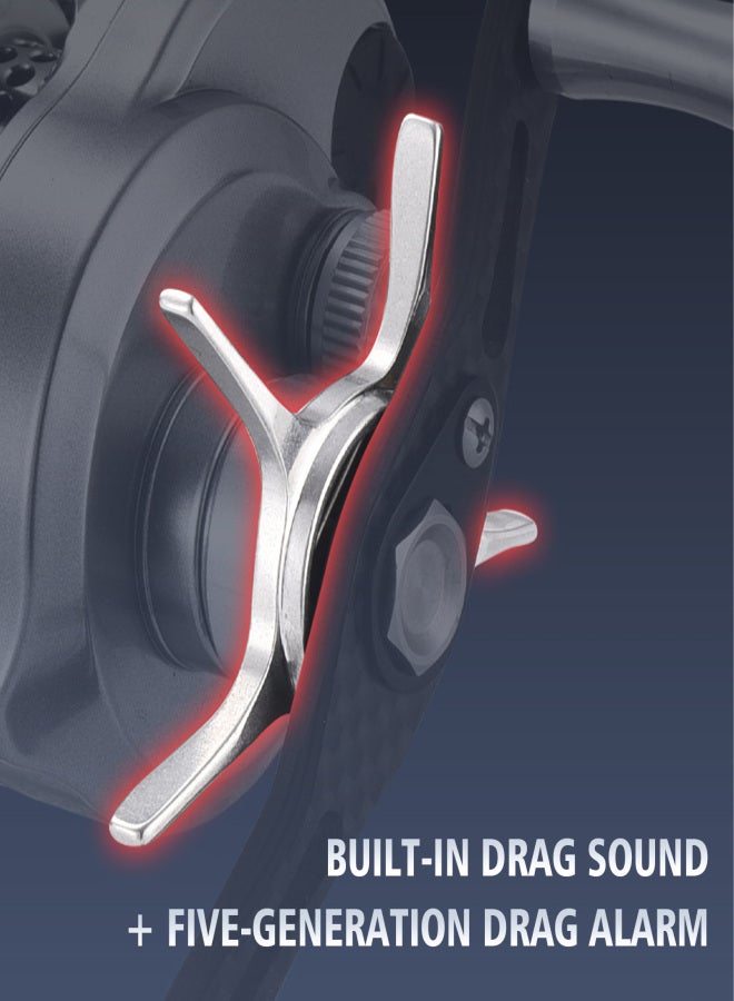 ليزارد بكرة صيد عالية السرعة 7.6:1 مزودة بفرامل مغناطيسية، مناسبة لليد اليسرى - Image 2