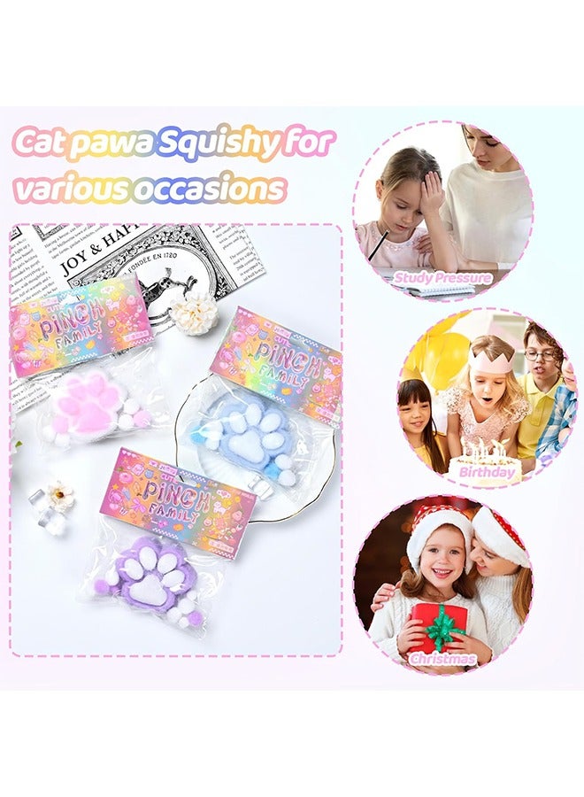 Pinch 3Pcs Squishy Squeeze Cat Paw Toys, Family OPP Packaging Sensory Toys Kids Teens - Image 3
