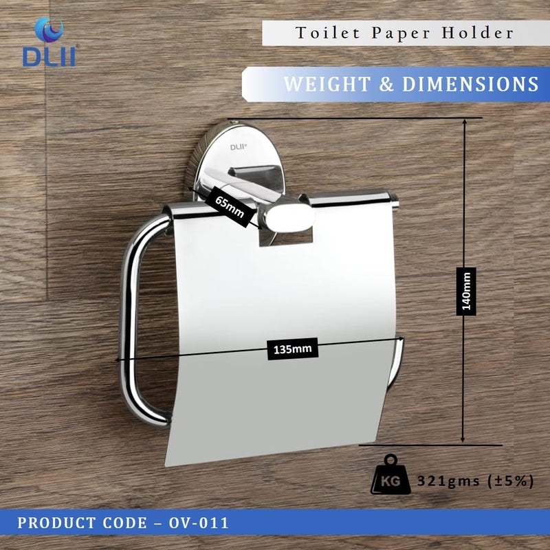 DLII® Oval Toilet Paper Holder - Wall Mounted Design TP Rack Freestanding Models | Stylish & Space Saving Toilet Paper Holder for Bathroom - Image 3