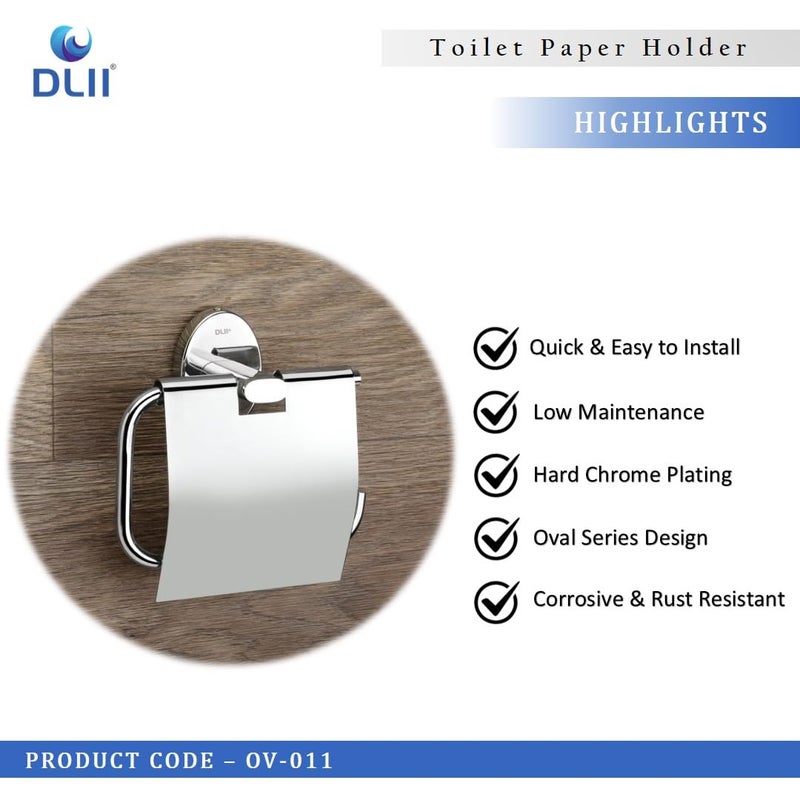 DLII® Oval Toilet Paper Holder - Wall Mounted Design TP Rack Freestanding Models | Stylish & Space Saving Toilet Paper Holder for Bathroom - Image 2