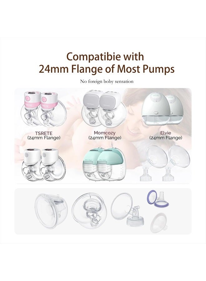 Hranio 21mm Flange Insert 6PC, Compatible with 21mm Flange Spectra/Flange Inserts for Spectra Flange 21mm/Momcozy Flange Inserts/Wearable Breast Pump Flange Insert/Medela Flange 21mm/Elvie/Willow/TSRETE - Image 4