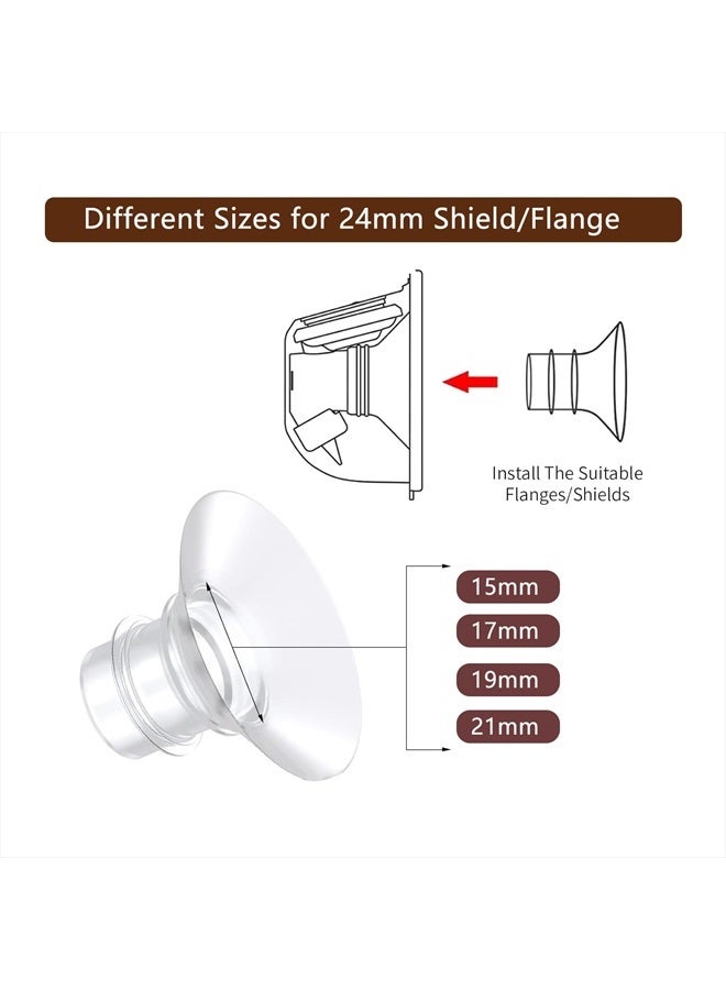 Hranio 21mm Flange Insert 6PC, Compatible with 21mm Flange Spectra/Flange Inserts for Spectra Flange 21mm/Momcozy Flange Inserts/Wearable Breast Pump Flange Insert/Medela Flange 21mm/Elvie/Willow/TSRETE - Image 3