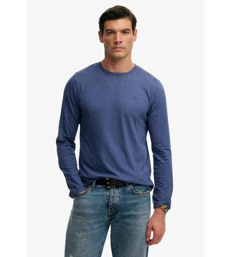 سوبر دراي Classic Cotton Linen Long Sleeve Top