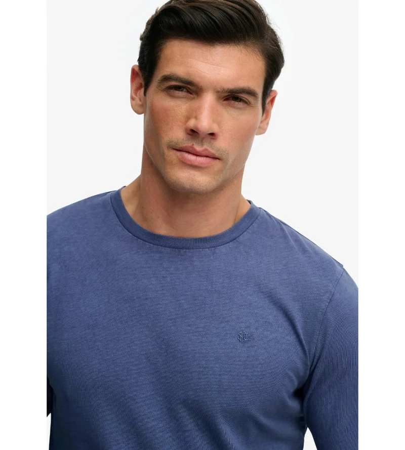 سوبر دراي Classic Cotton Linen Long Sleeve Top