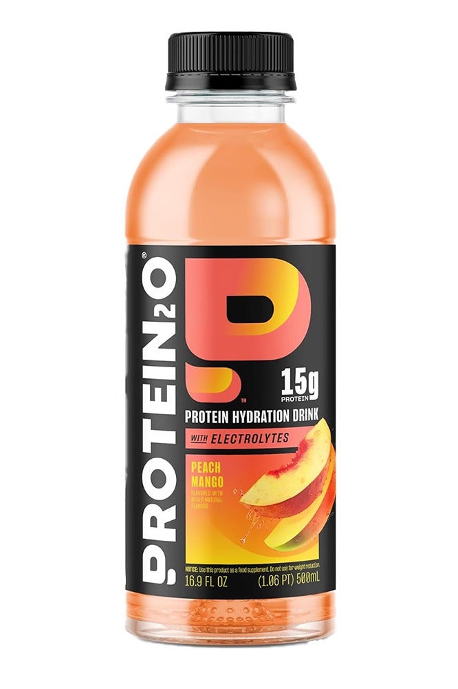 PROTEIN20 Protein Infused Water Plus Energy with Peach Mango -500 ml - Image 1