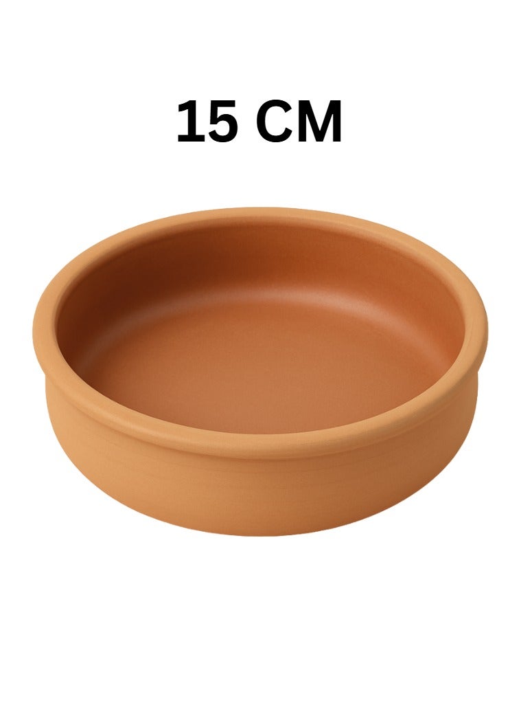 كلاي طبق دائري من الطين - طبق من الطين الطبيعي مقاس ١٥ سم - Image 1