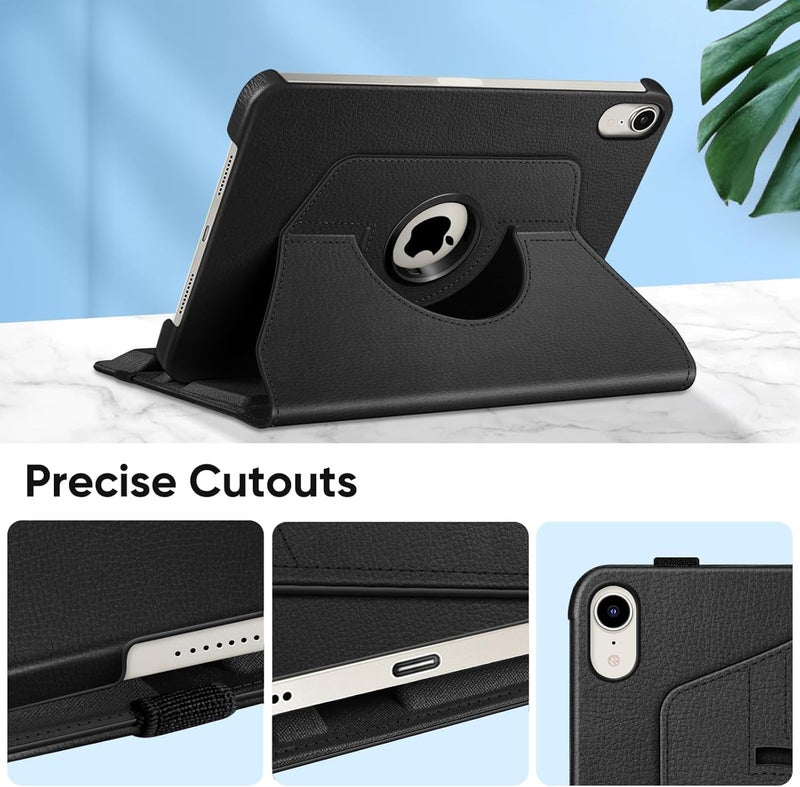 Printme Rotating Case for iPad Air 13-inch (M2) 2024-360 Degree Swiveling Protective Stand, Cover with Auto Wake/Sleep, Black - Image 5