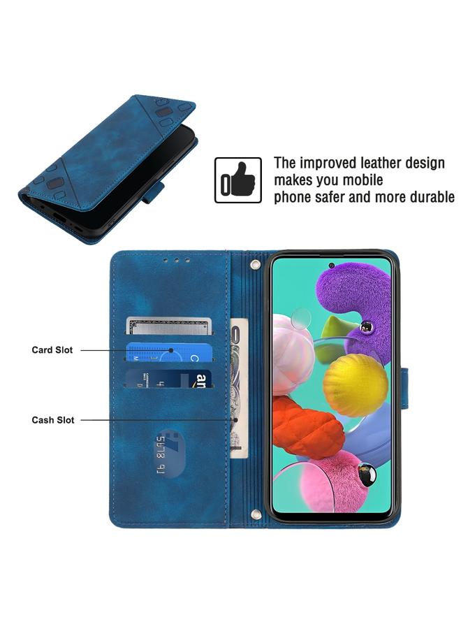 اس-توب جراب لهاتف Samsung Galaxy A51 / M40s، جراب هاتف من الجلد المنقوش بملمس الجلد - Image 3