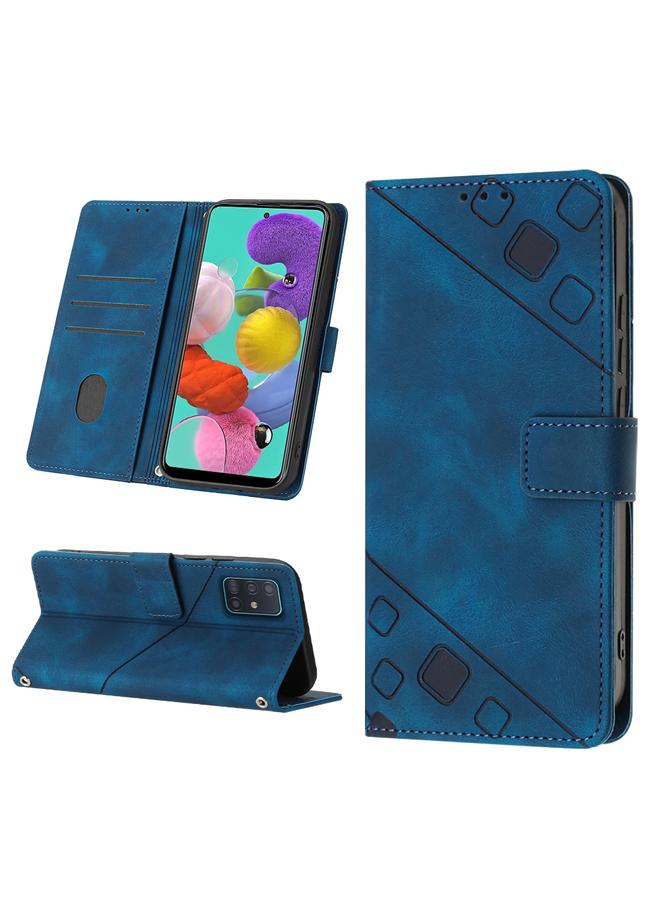 اس-توب جراب لهاتف Samsung Galaxy A51 / M40s، جراب هاتف من الجلد المنقوش بملمس الجلد - Image 1