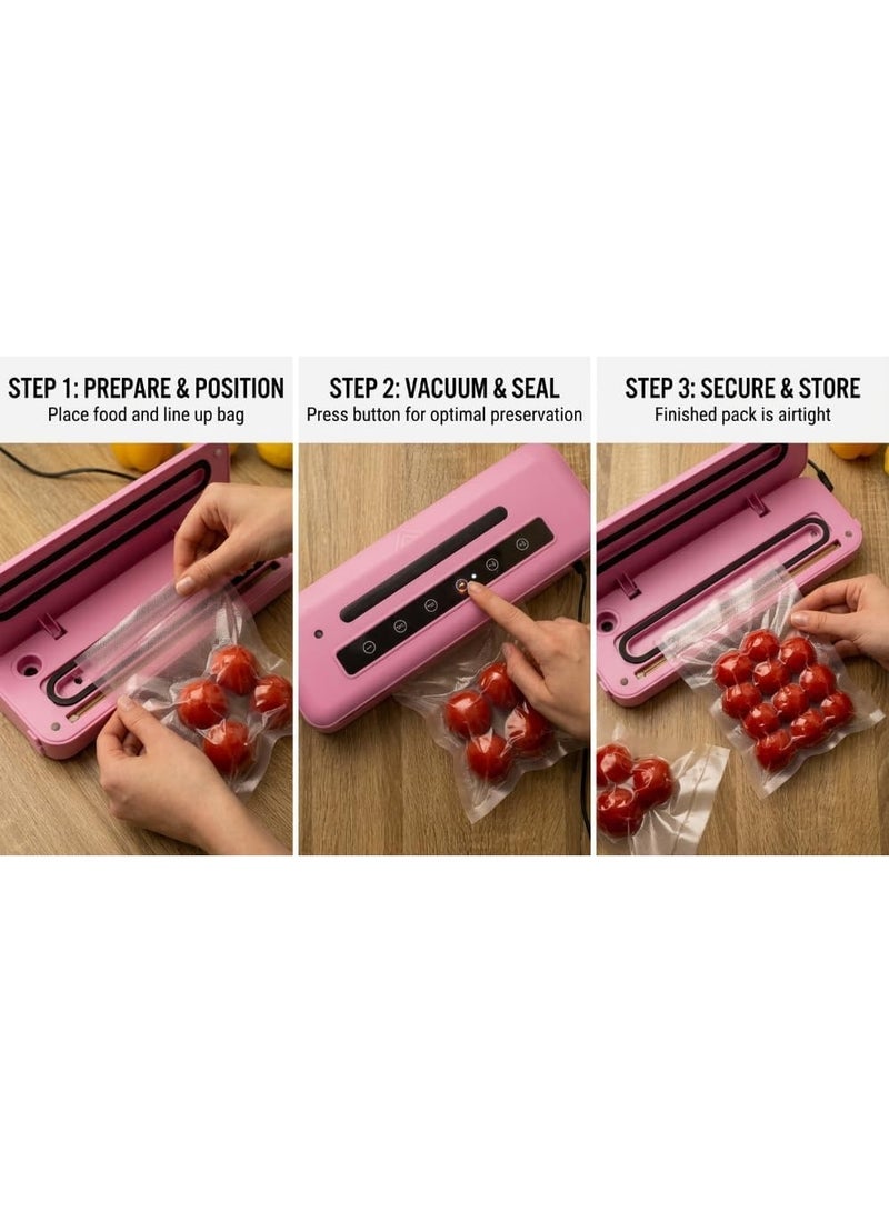 Portable Heat Bag Sealer, Mini Battery Operated Welding Machine, Plastic Bag Sealer, Food and Snacks Sealer, Easy to Use, Pink, Suitable for Kitchen, Travel, Daily Use - Image 5